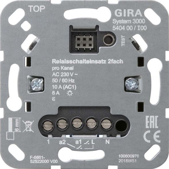 Relaisschalteinsatz 2fach 540400 Relaisschalteinsatz 2fach 540400