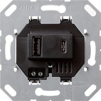 USB-Spannungsvers. 2-fach 236900 Typ A / Typ C schwarz