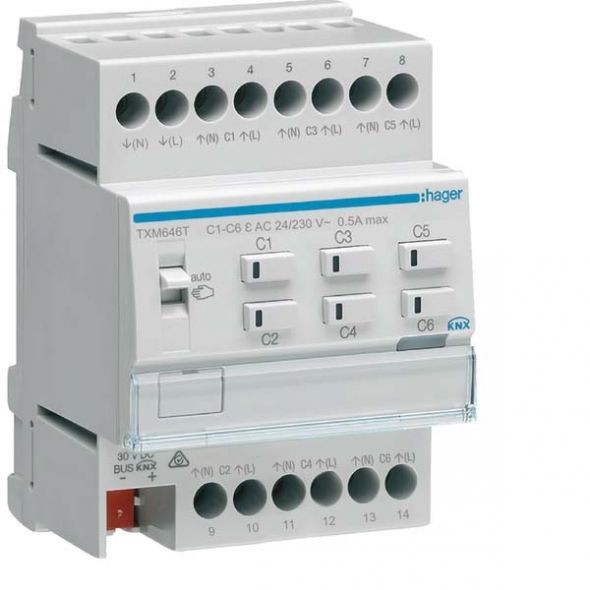 Heizungsaktor 6fach KNX TXM646T Heizungsaktor 6fach KNX TXM646T
