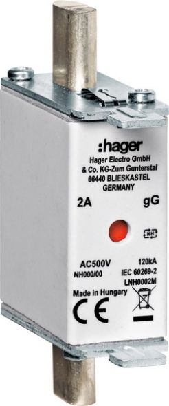 NH-Sicherung NH000 2A gL/gG NH-Sicherung NH000 2A gL/gG