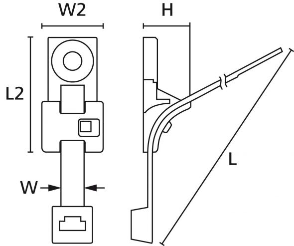 Befestigungsbinder T120RHDM8-PA46-GY