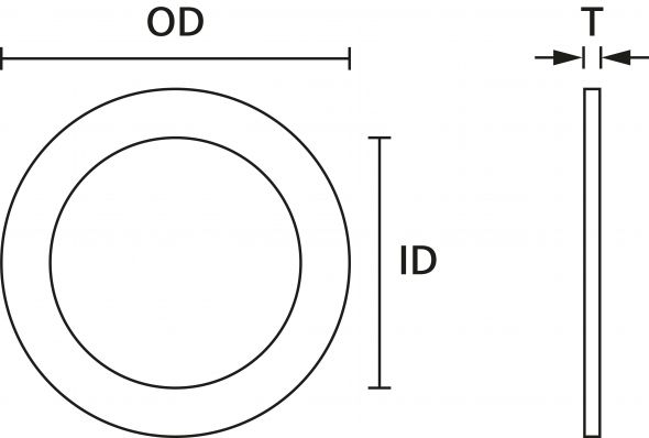 Dichtungsscheibe AWS-M50 CR BK 10 Dichtungsscheibe AWS-M50 CR BK 10