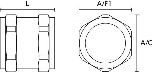 Schlauchverbinder ACP-M20 NPB ML 10