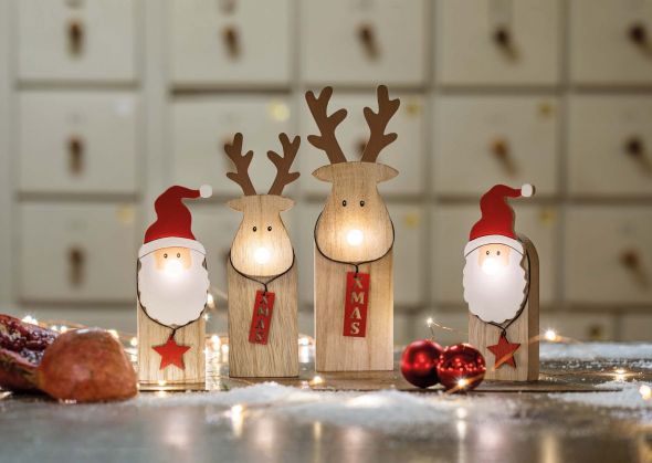 LED-Holz-Weihnachtsmann 524673 LED-Holz-Weihnachtsmann 524673