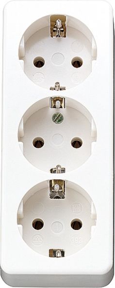 SCHUKO-Dreifach-Steckdose 10 S 23 LA WW SCHUKO-Dreifach-Steckdose 10 S 23 LA WW