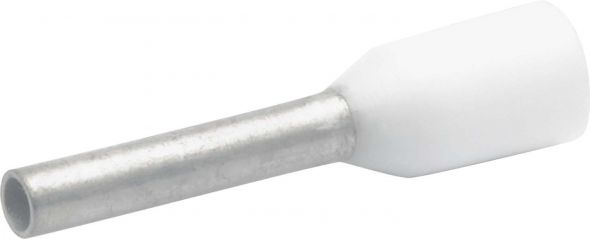Aderendhülse m. Kragen weiss 0,75 mm² L=8mm 170/W Aderendhülse m. Kragen weiss 0,75 mm² L=8mm 170/W