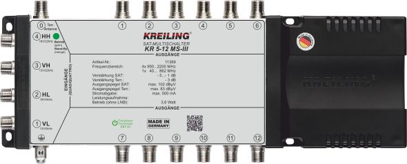 Multischalter KR 5-12 MS-III Multischalter KR 5-12 MS-III