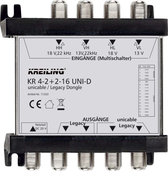 Unicable Legacy Dongle KR 4-2+2-16 UNI-D Unicable Legacy Dongle KR 4-2+2-16 UNI-D