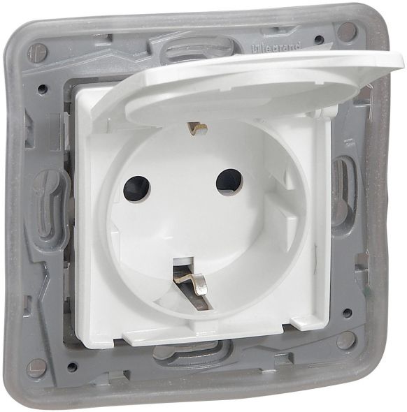 Schuko-Steckdose mit Klappdeckel 664532