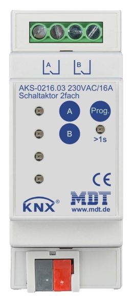 Schaltaktor 2-fach 2TE AKS-0216.03 Schaltaktor 2-fach 2TE AKS-0216.03