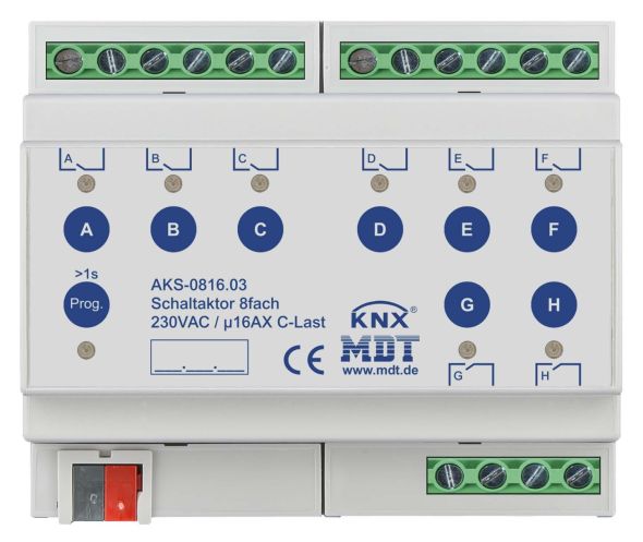 Schaltaktor 8-fach 6TE AKS-0816.03