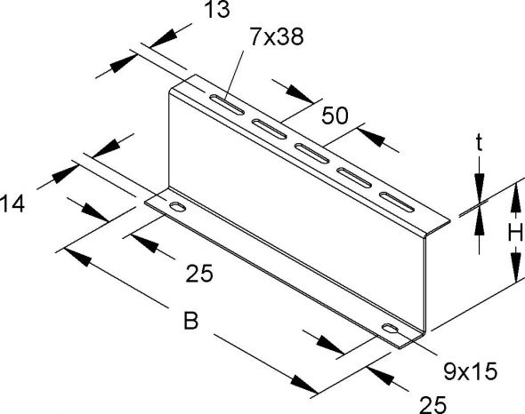 Distanzprofil RZP 100/050 S