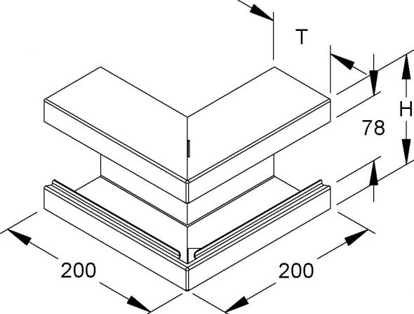 GK-Außeneck 90Gr. GKA 220-78T80 WA