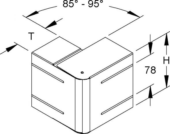 GK-Außeneck 90Gr. GKAV 170-78T80 WA GK-Außeneck 90Gr. GKAV 170-78T80 WA