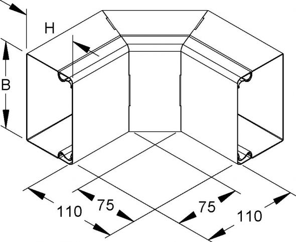 Inneneck 2x45Gr. LUID 60.060 Inneneck 2x45Gr. LUID 60.060