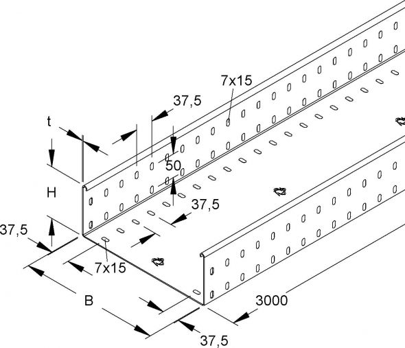 Kabelrinne RSSUP 110.300 S OV