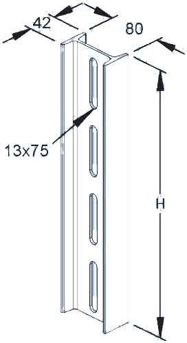 H-Stiel I80 ohne Kopfplat. 16A1-2000 H-Stiel I80 ohne Kopfplat. 16A1-2000