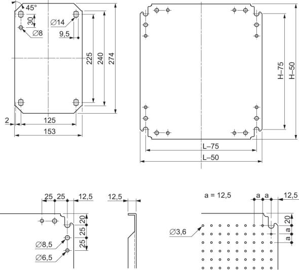 Montageplatte Mikroperf. NSYMF55