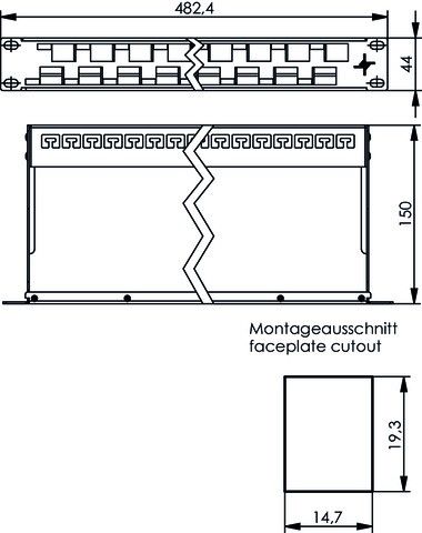 19Z Modulträger 1HE 100021505 19Z Modulträger 1HE 100021505