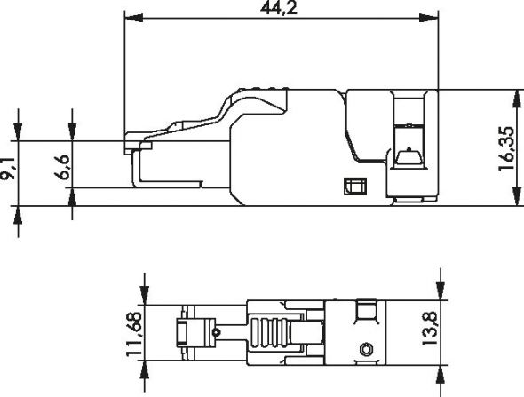 RJ45-Steckverbinder 100023058 RJ45-Steckverbinder 100023058