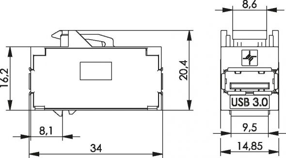 USB-Keystone 100023186