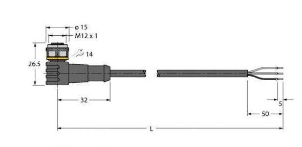 Aktuator-/Sensorleitung WKC4T-2/TEL Aktuator-/Sensorleitung WKC4T-2/TEL