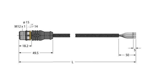 Aktuator- u. Sensorleitung RSC4.4T-2/TXL1001 Aktuator- u. Sensorleitung RSC4.4T-2/TXL1001