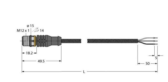 Aktuator- u. Sensorleitung RSC4T-2/TXL1001 Aktuator- u. Sensorleitung RSC4T-2/TXL1001
