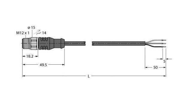 Anschlussleitung RSCV4T-5/TFW Anschlussleitung RSCV4T-5/TFW
