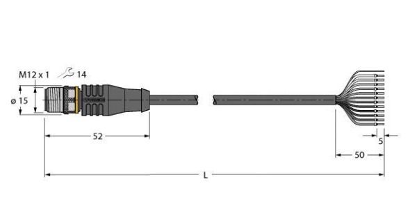 Anschlussleitung RSS12T-5/TEL Anschlussleitung RSS12T-5/TEL