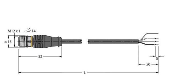 Anschlussleitung RSS4T-10/TEL Anschlussleitung RSS4T-10/TEL