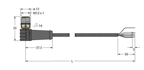 Anschlussleitung WSS4.4T-10/TXL