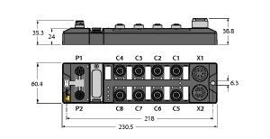 Feldbus-I/O-Modul TBDP-L2-16DXP