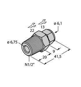 Klemmringverschraubung CF-M-6-N1/2-A4 Klemmringverschraubung CF-M-6-N1/2-A4