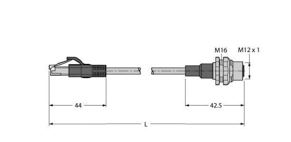 Leitung für Industrial RJ45S-FKSDD-4414-1M