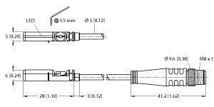 Magnetfeldsensor BIMUNTAP6X0.6PSG3M Magnetfeldsensor BIMUNTAP6X0.6PSG3M