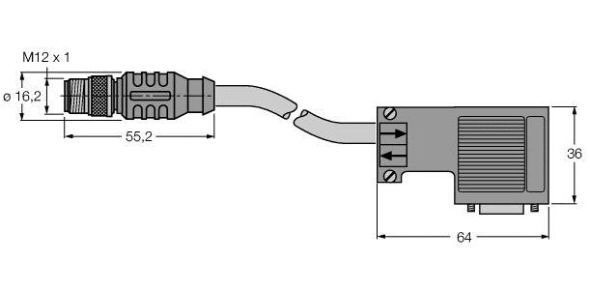 PROFIBUS-Leitung RSSW-D9T451-0.3M PROFIBUS-Leitung RSSW-D9T451-0.3M