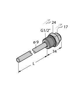 Schutzrohr THW-6-G1/2-A4-L080 Schutzrohr THW-6-G1/2-A4-L080