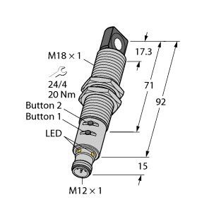 Ultraschallsensor RU130U-M1 #1610027 Ultraschallsensor RU130U-M1 #1610027
