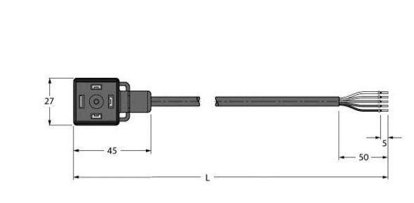 Ventilsteckverbinder VAS04-K81E-10/TXL Ventilsteckverbinder VAS04-K81E-10/TXL