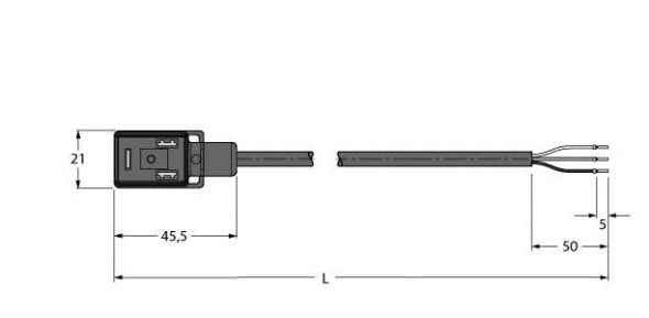 Ventilsteckverbinder VIS02-L80E-5/TEL