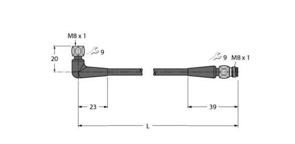 Verbindungsleitung PKWH3M-1-PSGH3M/TFG