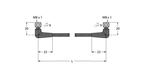 Verbindungsleitung PKWH4M-20-PKWH4M/TFE