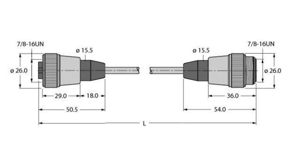 Versorgungsleitung RKM52-5-RSM52 Versorgungsleitung RKM52-5-RSM52