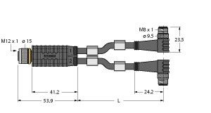 Zweifachverteiler VBRK4.42PSW3M1/1/TXL Zweifachverteiler VBRK4.42PSW3M1/1/TXL