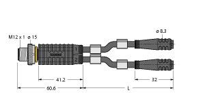 Zweifachverteiler VBRS4.42PKG3S1/1/TEL