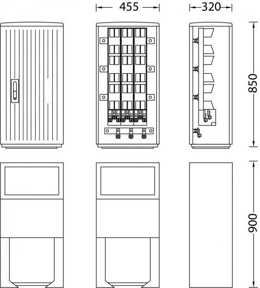 Kabelverteilerschrank IP44 B030 Standard Kabelverteilerschrank IP44 B030 Standard