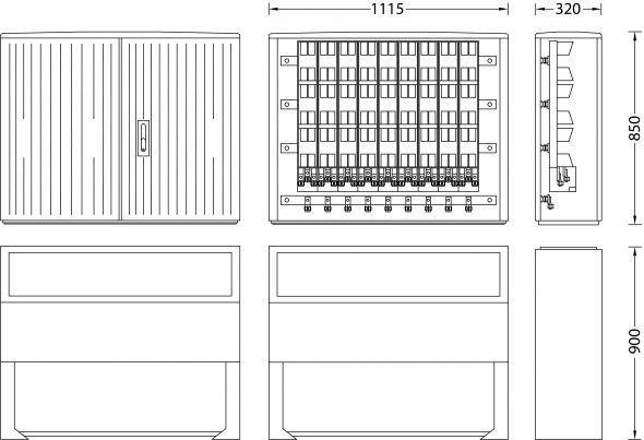 Kabelverteilerschrank IP44 B090 Standard Kabelverteilerschrank IP44 B090 Standard