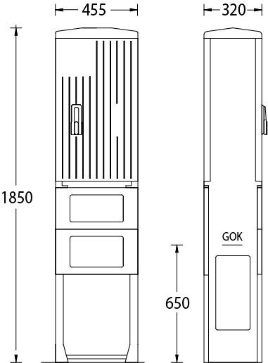Leersäule IP44 A060-M-1850 Leersäule IP44 A060-M-1850