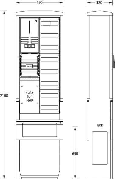 Zähleranschlußsäule ZAS-S-1-1VF WEMAG Zähleranschlußsäule ZAS-S-1-1VF WEMAG